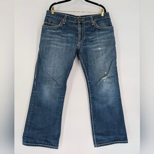 Vintage Robin's Jean‎ Blue Bootcut Denim with Faded Whiskering